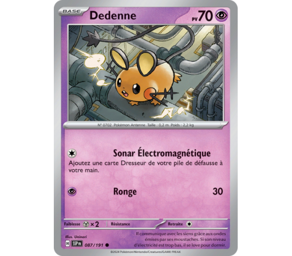 Dedenne Pv 70 087/191 - Carte Commune - Écarlate et Violet Étincelles Déferlantes