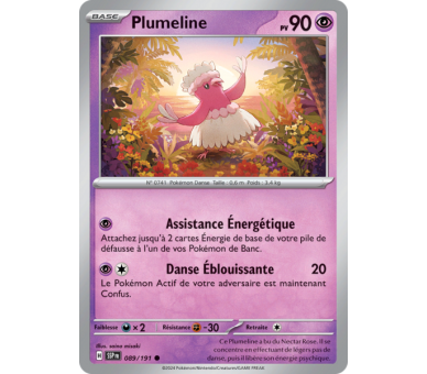 Plumeline Pv 90 089/191 - Carte Commune Reverse - Écarlate et Violet Étincelles Déferlantes