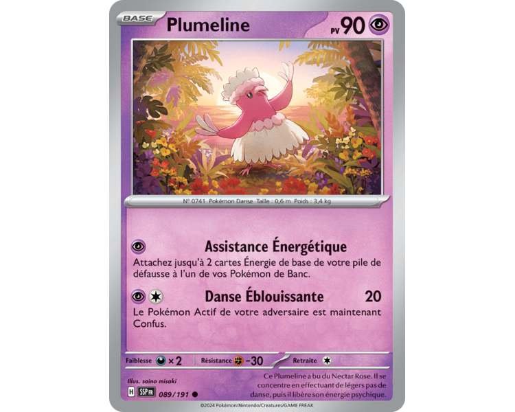 Plumeline Pv 90 089/191 - Carte Commune Reverse - Écarlate et Violet Étincelles Déferlantes