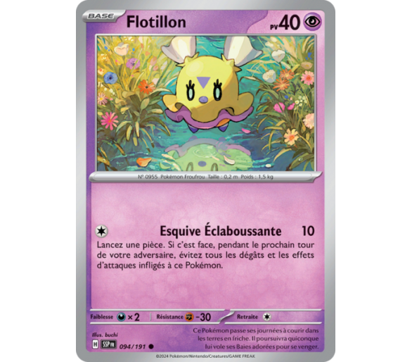 Flotillon Pv 40 094/191 - Carte Commune Reverse - Écarlate et Violet Étincelles Déferlantes