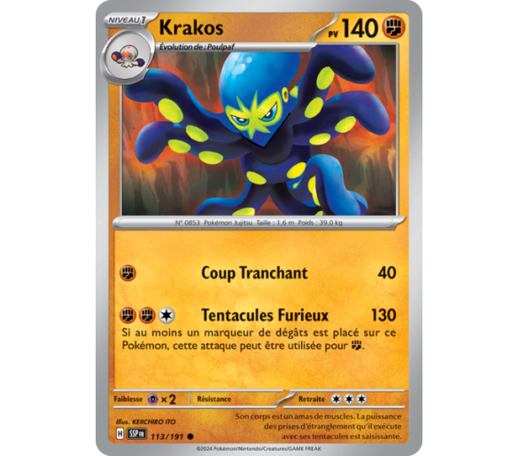 Krakos Pv 140 113/191 - Carte Commune Reverse - Écarlate et Violet Étincelles Déferlantes