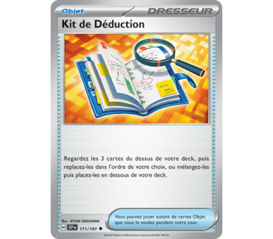 Objet Pokémon Kit de Déduction 171/191 - Carte Peu Commune - Écarlate et Violet Étincelles Déferlantes