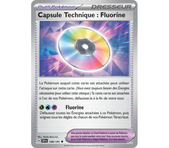 Outil Capsule Technique : Fluorine 188/191 - Carte Peu Commune - Écarlate et Violet Étincelles Déferlantes