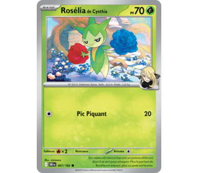 Rosélia de Cynthia Pv 70 7/182 – Carte Commune Reverse – Écarlate et Violet Rivalités Destinées