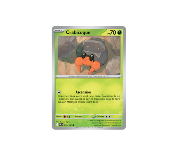 Crabicoque Pv  70 11/182 – Carte Commune – Écarlate et Violet Rivalités Destinées