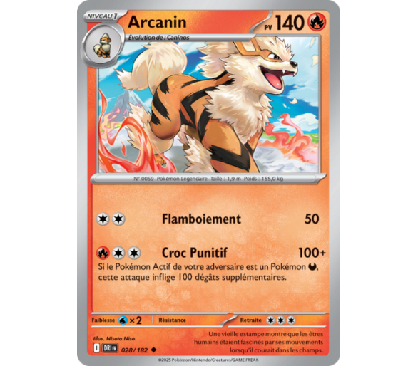Arcanin Pv 140 28/182 - Carte Peu Commune Reverse - Écarlate et Violet Rivalités Destinées
