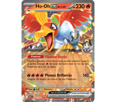 Ho-Oh-ex de Luth 230 39/182 – Carte Pokémon‑ex Double Rare – Écarlate et Violet Rivalités Destinées