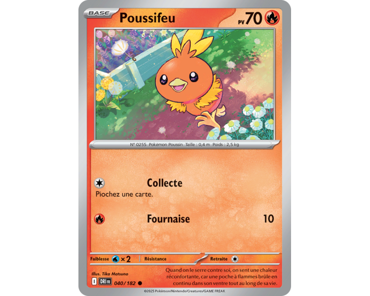 Poussifeu Pv 70 40/182 – Carte Commune Reverse – Écarlate et Violet Rivalités Destinées