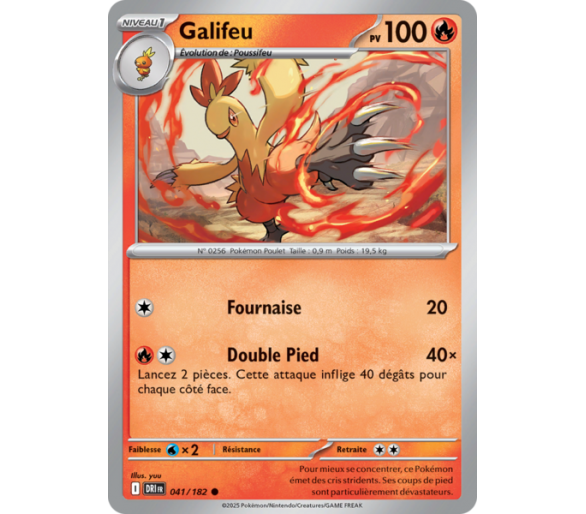 Galifeu Pv 100 41/182 – Carte Commune Reverse – Écarlate et Violet Rivalités Destinées