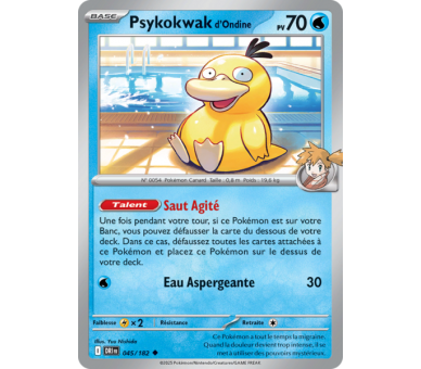 Psykokwak d'Ondine Pv 70 45/182 - Carte Peu Commune Reverse - Écarlate et Violet Rivalités Destinées