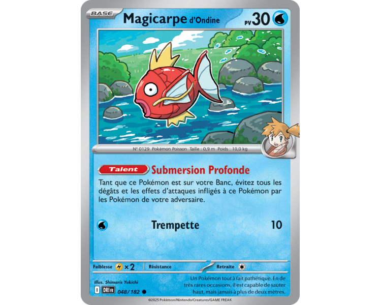Magicarpe d'Ondine Pv 30 48/182 - Carte Peu Commune - Écarlate et Violet Rivalités Destinées