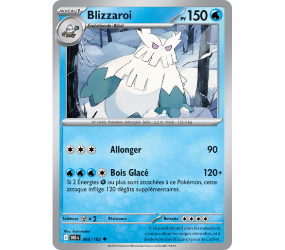 Blizzaroi Pv 150 60/182 - Carte Peu Commune Reverse - Écarlate et Violet Rivalités Destinées