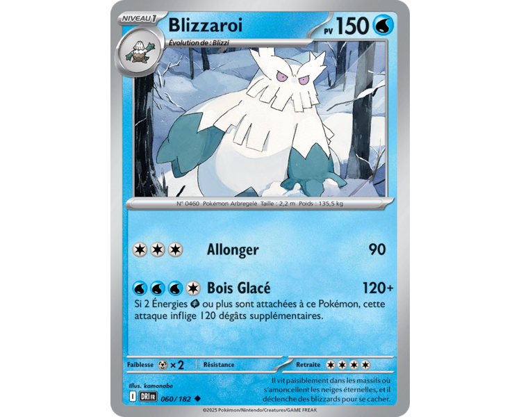 Blizzaroi Pv 150 60/182 - Carte Peu Commune Reverse - Écarlate et Violet Rivalités Destinées