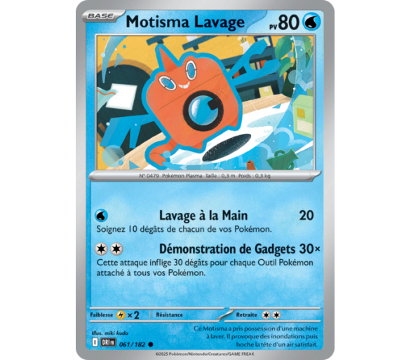 Motisma Lavage Pv 80 61/182 – Carte Commune – Écarlate et Violet Rivalités Destinées