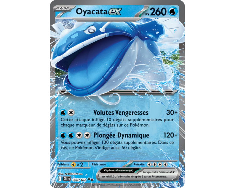Oyacata-ex 260 66/182 – Carte Pokémon‑ex Double Rare – Écarlate et Violet Rivalités Destinées