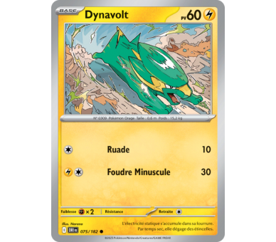 Dynavolt Pv 60 75/182 – Carte Commune – Écarlate et Violet Rivalités Destinées