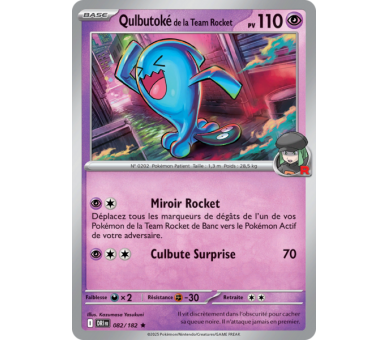 Qulbutoké de la Team Rocket Pv 110 82/182 - Carte Rare Holographique - Écarlate et Violet Rivalités Destinées