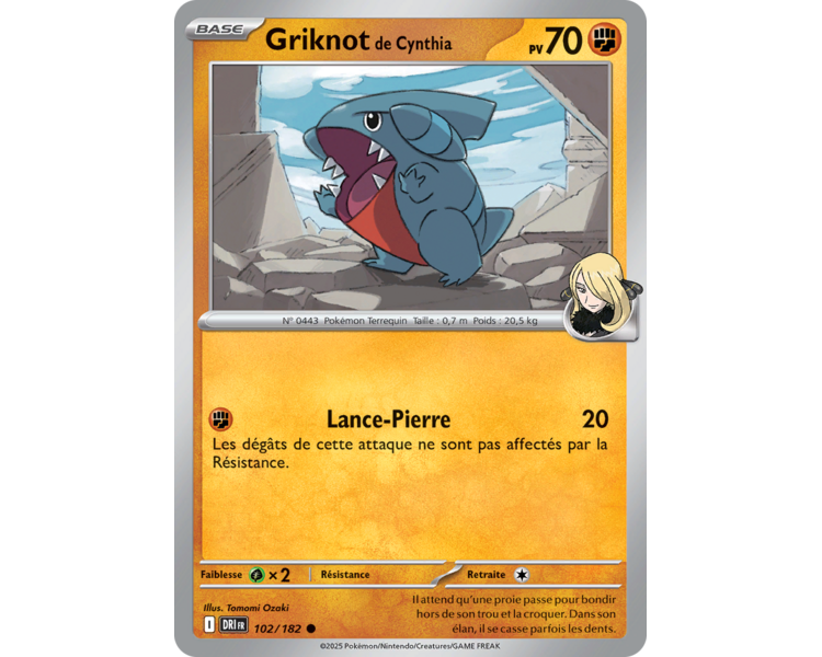 Griknot de Cynthia Pv 70 102/182 – Carte Commune – Écarlate et Violet Rivalités Destinées Griknot de Cynthia Pv 70 102/182 – Carte Commune – Écarlate et Violet Rivalités Destinées