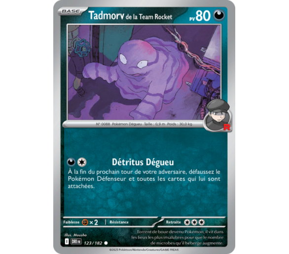 Tadmorv de la Team Rocket Pv 80 123/182 – Carte Commune – Écarlate et Violet Rivalités Destinées