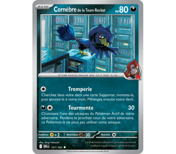 Cornèbre de la Team Rocket Pv 80 127/182 - Carte Peu Commune - Écarlate et Violet Rivalités Destinées