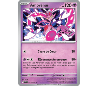 Amovénus Pv 120 093/167- Carte Rare Reverse - Écarlate et Violet Mascarade Crépusculaire