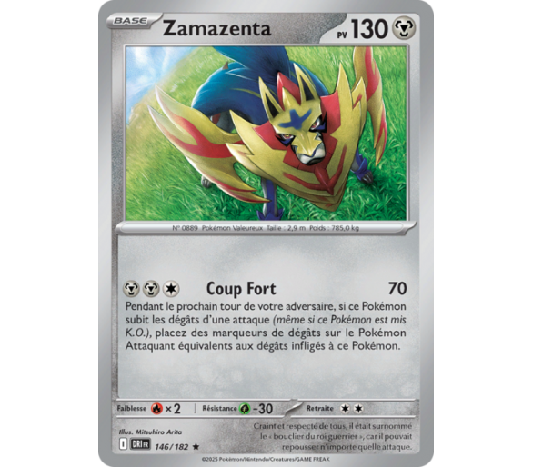 Zamazenta Pv 130 146/182 - Carte Rare Holographique - Écarlate et Violet Rivalités Destinées