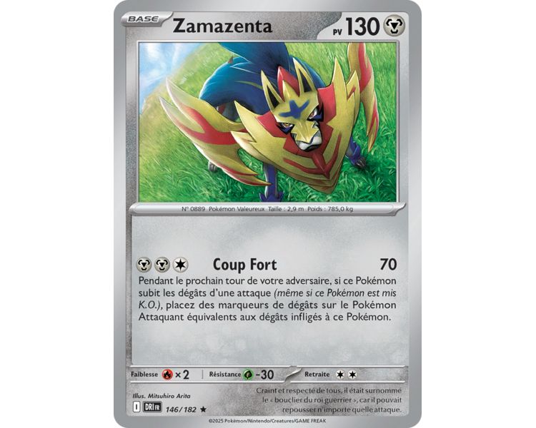 Zamazenta Pv 130 146/182 - Carte Rare Holographique - Écarlate et Violet Rivalités Destinées Zamazenta Pv 130 146/182 - Carte Rare Holographique - Écarlate et Violet Rivalités Destinées