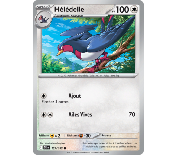 Hélédelle Pv 100 157/182 – Carte Commune Reverse – Écarlate et Violet Rivalités Destinées