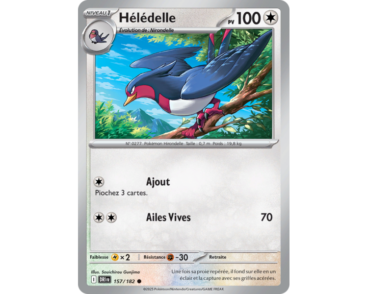 Hélédelle Pv 100 157/182 – Carte Commune Reverse – Écarlate et Violet Rivalités Destinées