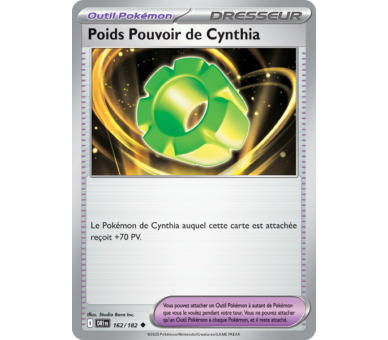 Outil Poids Pouvoir de Cynthia 162/182 - Carte Peu Commune Reverse - Écarlate et Violet Rivalités Destinées