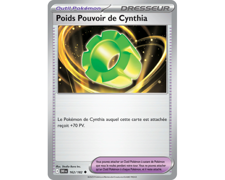 Outil Poids Pouvoir de Cynthia 162/182 - Carte Peu Commune Reverse - Écarlate et Violet Rivalités Destinées