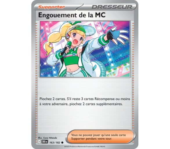 Dresseur Engouement de la MC 163/182 – Carte Commune – Écarlate et Violet Rivalités Destinées