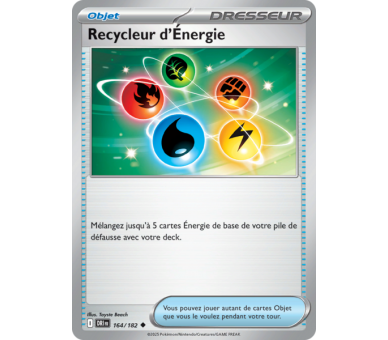 Objet Recycleur d'Énergie 164/182 - Carte Peu Commune Reverse - Écarlate et Violet Rivalités Destinées