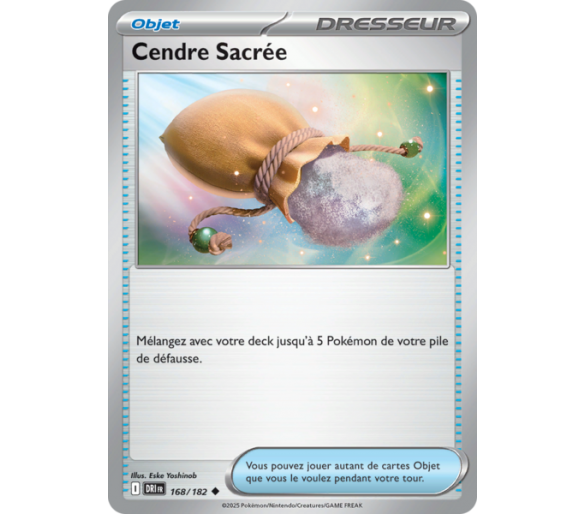 Objet Cendre Sacrée 168/182 - Carte Peu Commune Reverse - Écarlate et Violet Rivalités Destinées