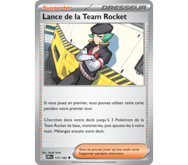 Lance de la Team Rocket 177/182 – Carte Peu Commune – Écarlate et Violet Rivalités Destinées