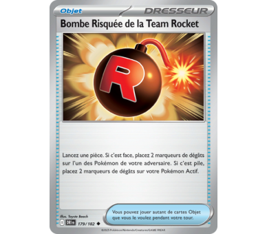 Objet Bombe Risquée de la Team Rocket 179/182 - Carte Peu Commune - Écarlate et Violet Rivalités Destinées