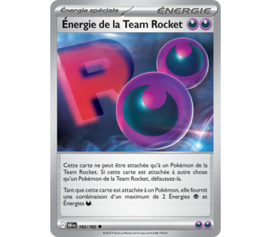 Énergie Spéciale Énergie de la Team Rocket 182/182 - Carte Peu Commune - Écarlate et Violet Rivalités Destinées
