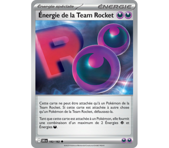 Énergie Spéciale Énergie de la Team Rocket 182/182 - Carte Peu Commune - Écarlate et Violet Rivalités Destinées