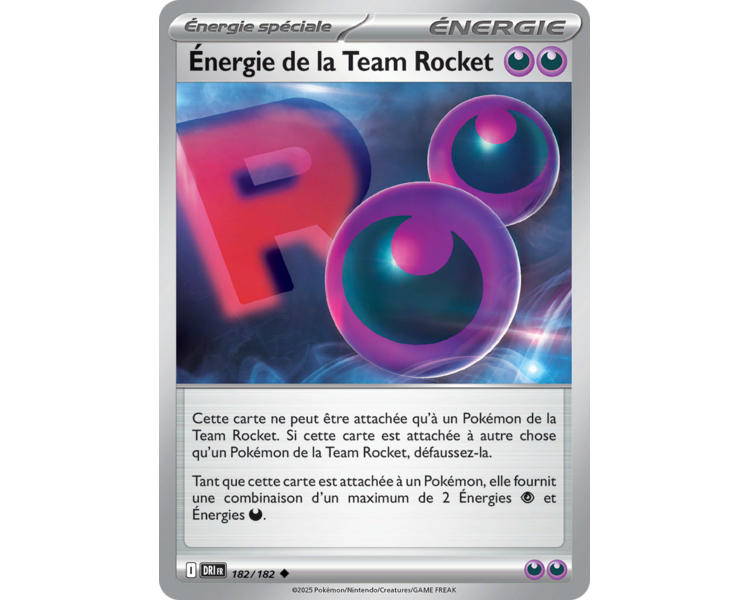 Énergie Spéciale Énergie de la Team Rocket 182/182 - Carte Peu Commune - Écarlate et Violet Rivalités Destinées
