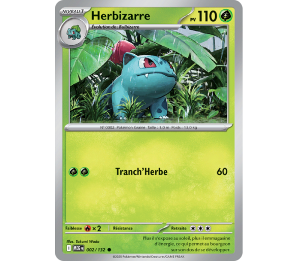 Herbizarre Pv 110 002/132 - Carte Commune Reverse - Méga-Évolution