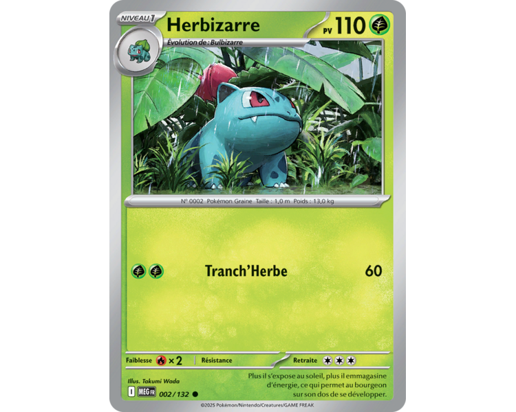 Herbizarre Pv 110 002/132 - Carte Commune Reverse - Méga-Évolution