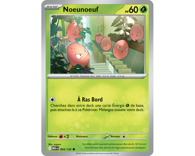 Noeunoeuf Pv 60 004/132 - Carte Commune Reverse - Méga-Évolution