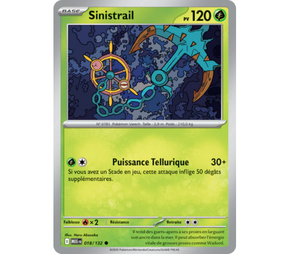 Sinistrail Pv 120 018/132 - Carte Commune Reverse - Méga-Évolution
