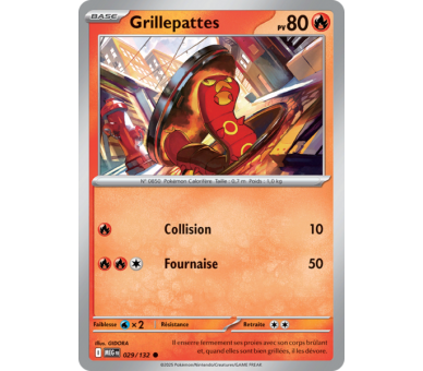 Grillepattes Pv 80 029/132 - Carte Commune Reverse - Méga-Évolution