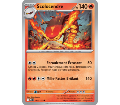Scolocendre Pv 140 030/132 - Carte Peu Commune - Méga-Évolution