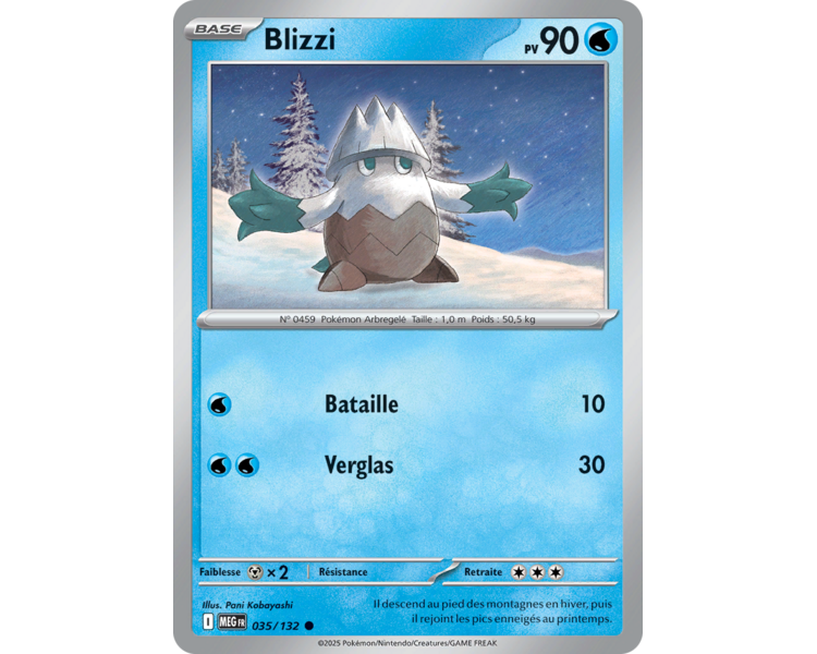 Blizzi Pv 90 035/132 - Carte Commune Reverse - Méga-Évolution