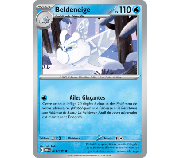 Beldeneige Pv 110 043/132 - Carte Peu Commune Reverse - Méga-Évolution