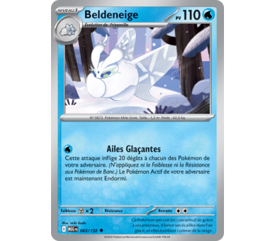 Beldeneige Pv 110 043/132 - Carte Peu Commune - Méga-Évolution