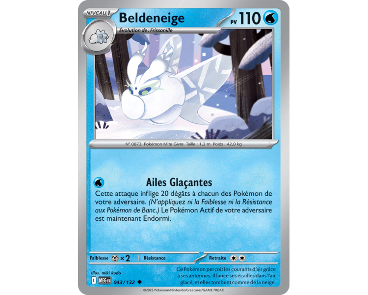 Beldeneige Pv 110 043/132 - Carte Peu Commune - Méga-Évolution