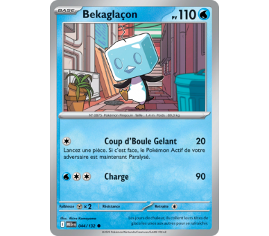 Bekaglaçon Pv 110 044/132 - Carte Commune Reverse - Méga-Évolution
